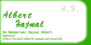 albert hajnal business card